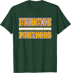 Maumee Panthers Horizontal Stripes T-Shirt - T-Shirt | Forest