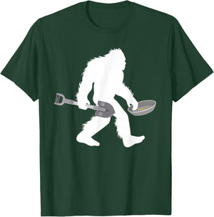 Gold Panning Bigfoot Miner with Shovel Sasquatch Prospecting T-Shirt - T-Shirt | Forest