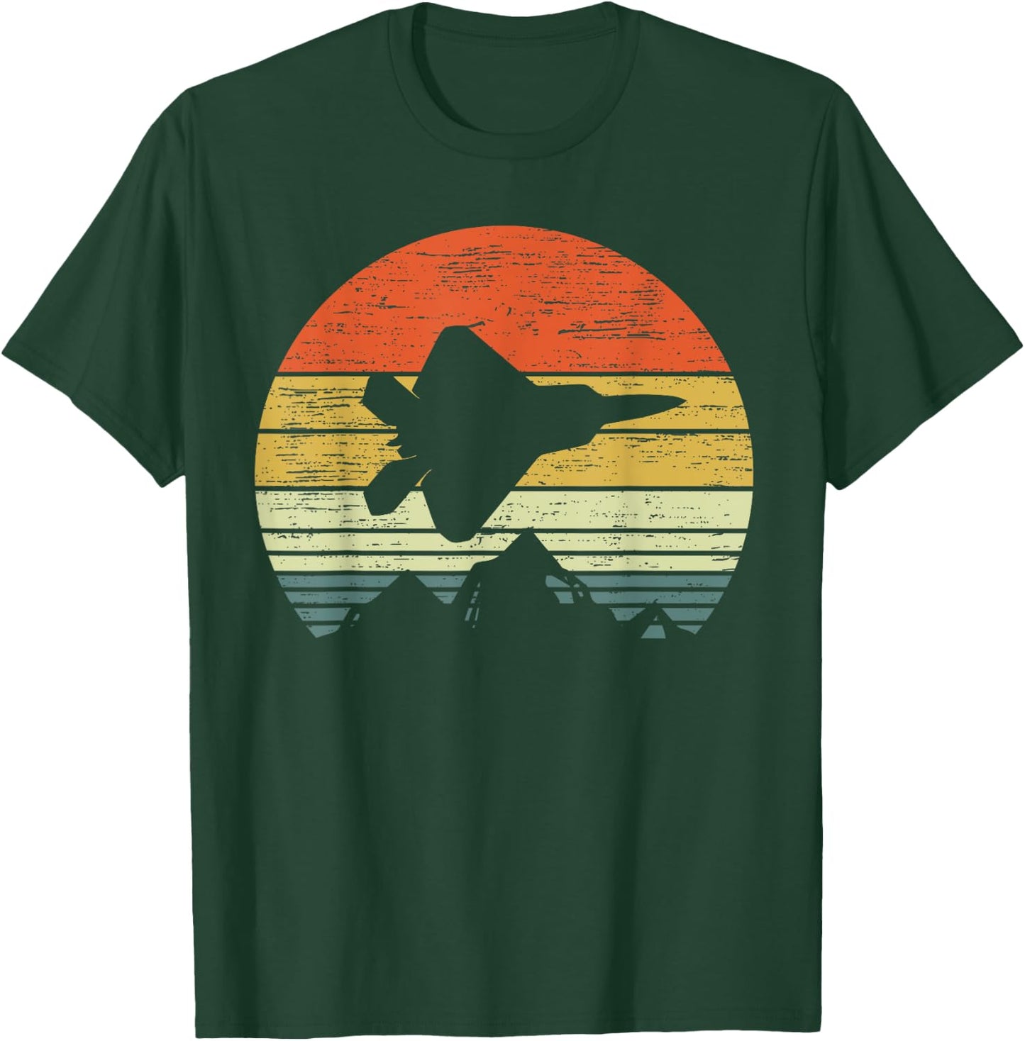 F-22 Sunset vieilli | Vétéran de chasse vintage T-Shirt - T-Shirt | Forest