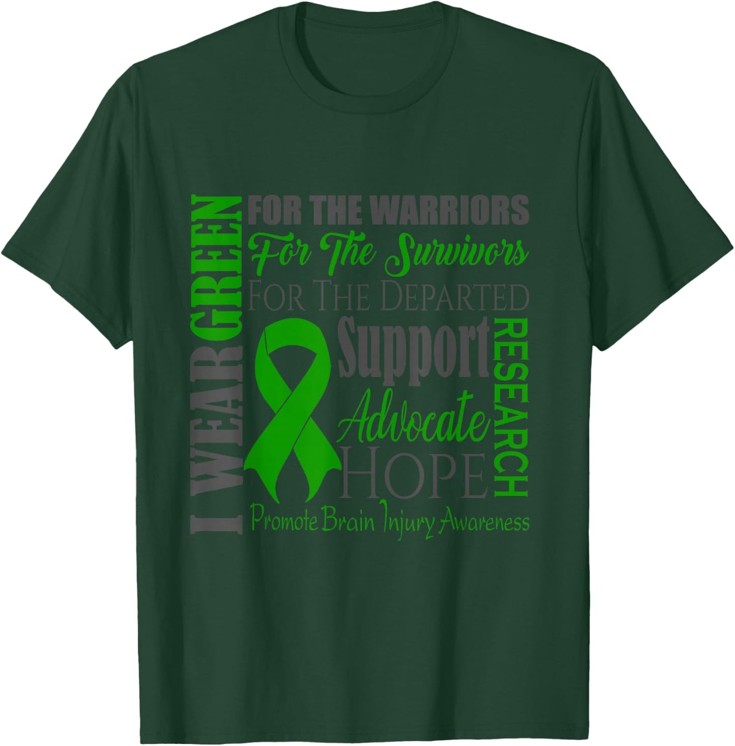 TBI Traumatic Brain Injury Awareness T-Shirt - T-Shirt | Forest