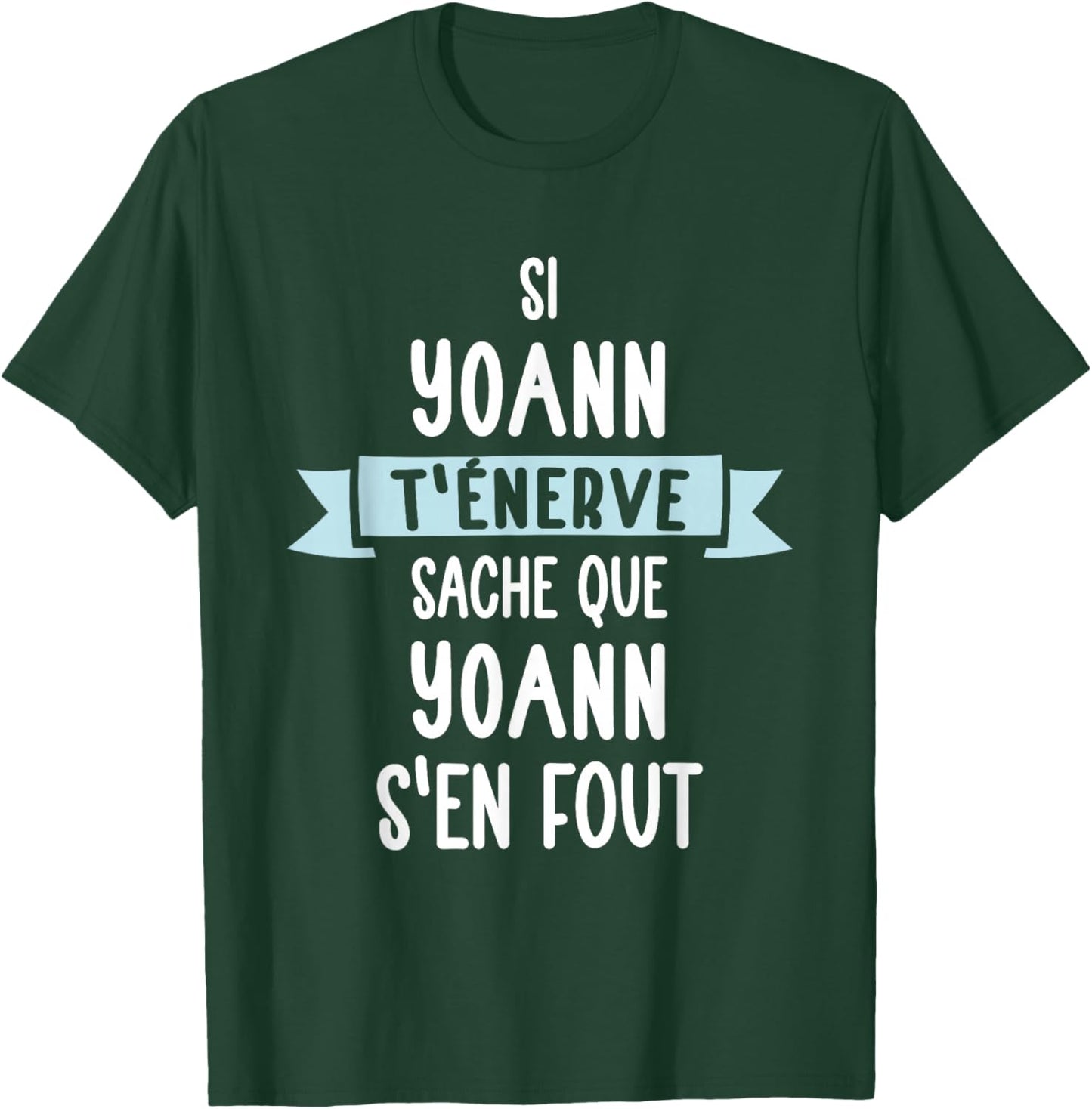 Gift Man Humour Name Personalized Yoann , Black, S T-Shirt - T-Shirt | Forest