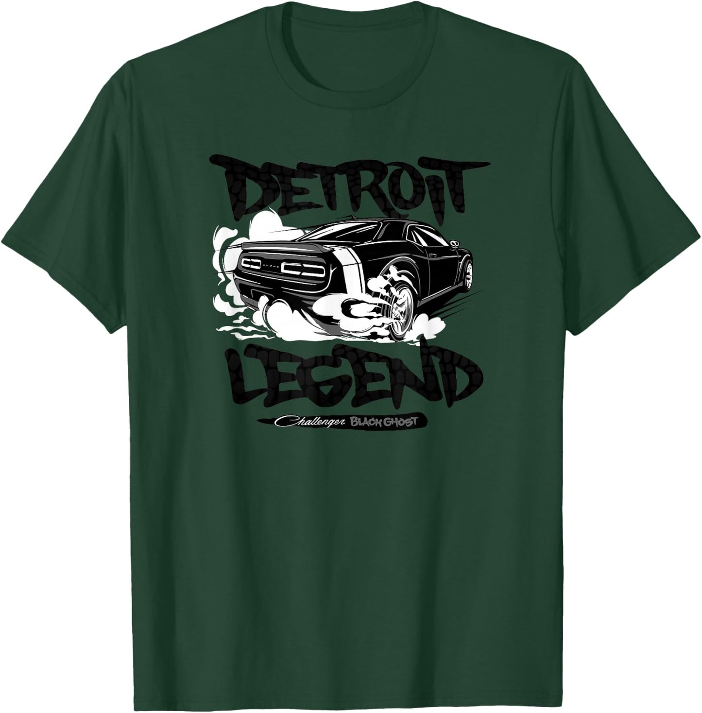 Dodge Challenger Black Ghost, Legend of Detroit , grey, S T-Shirt - T-Shirt | Forest