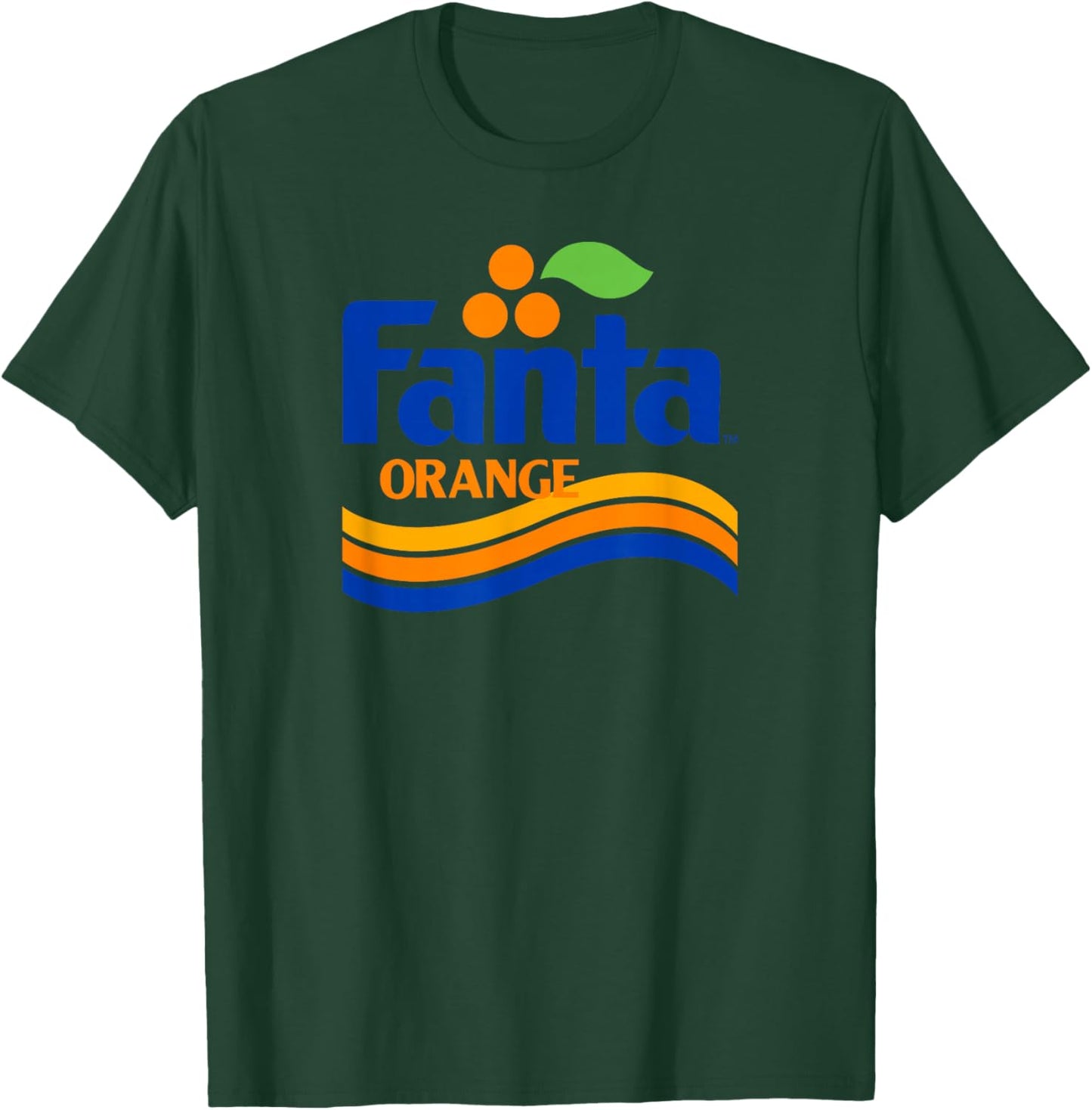 Fanta Orange Logo Wave Retro 80s , Black, S T-Shirt - T-Shirt | Forest