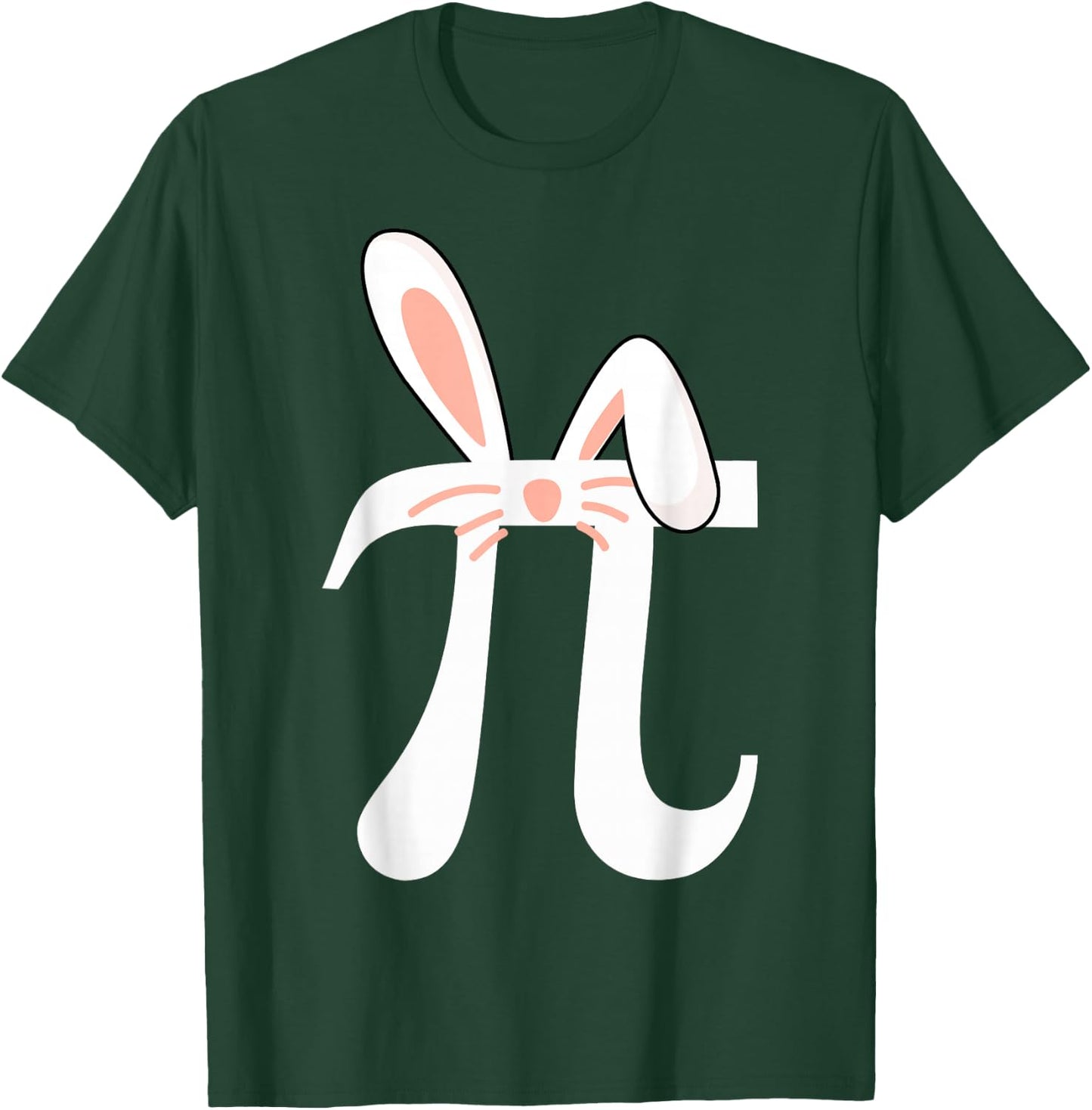 Pi Symbol Easter Bunny Rabbit Ears Easter Day Math Teachers T-Shirt - T-Shirt | Forest