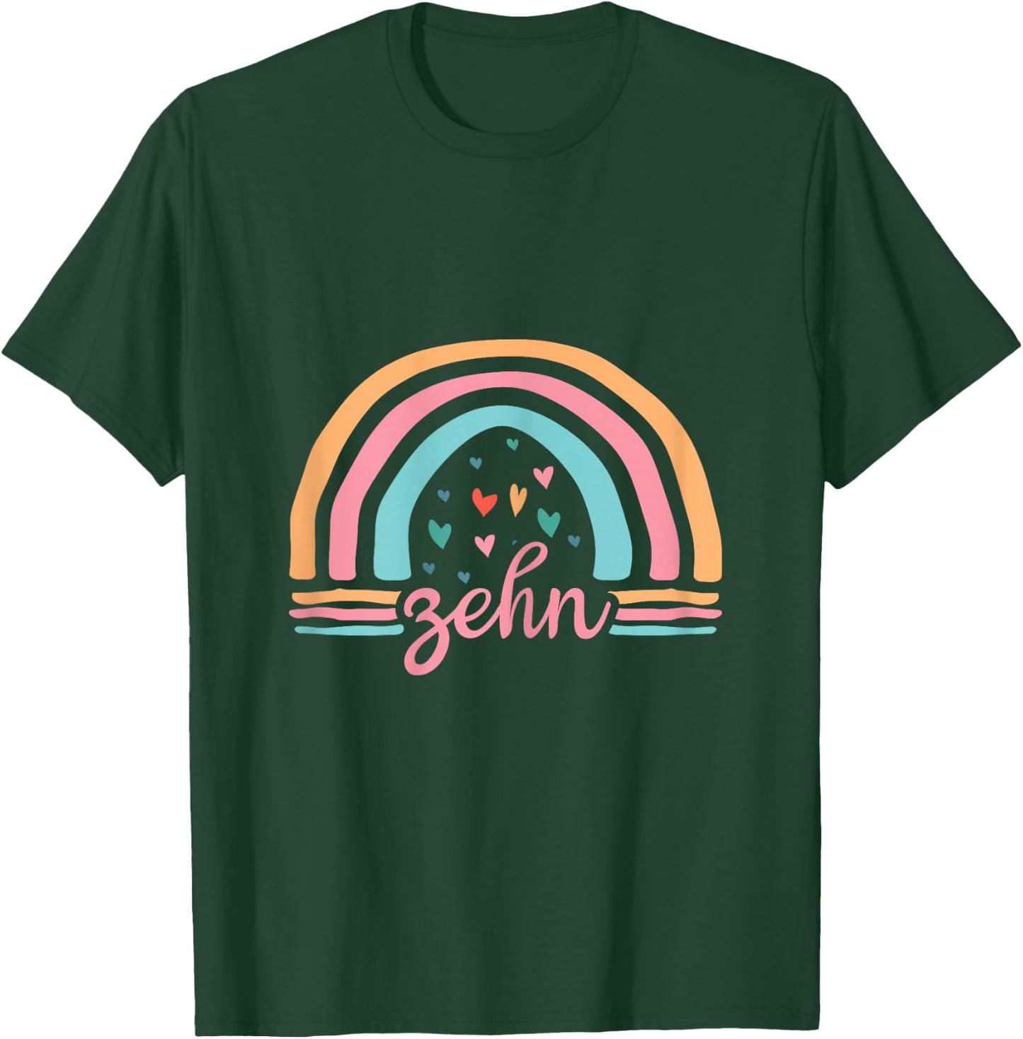10. Geburtstag süßes Regenbogen Mädchen 10 Jahre alt T-Shirt - T-Shirt | Forest