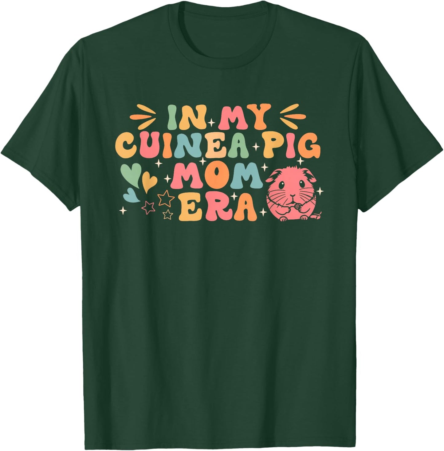 In My Guinea Pig Mom Era Funny Groovy Guinea Pig Mothers Day T-Shirt - T-Shirt | Forest