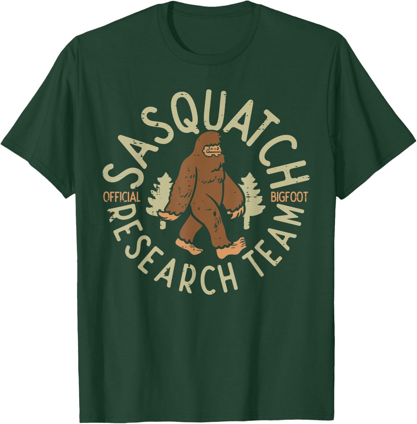 Camping Sasquatch Research Team Bigfoot Camper Men Women Kid T-Shirt - T-Shirt | Forest