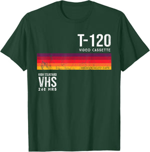 Vintage 80s Video Cassette Tape VHS , black T-Shirt - T-Shirt | Forest