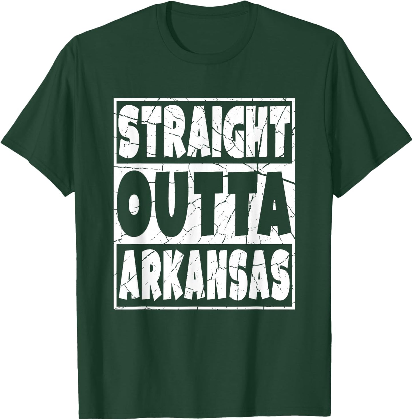 Straight Outta Arkansas Gift Arkansan Arkie Arkansawyer T-Shirt - T-Shirt | Forest
