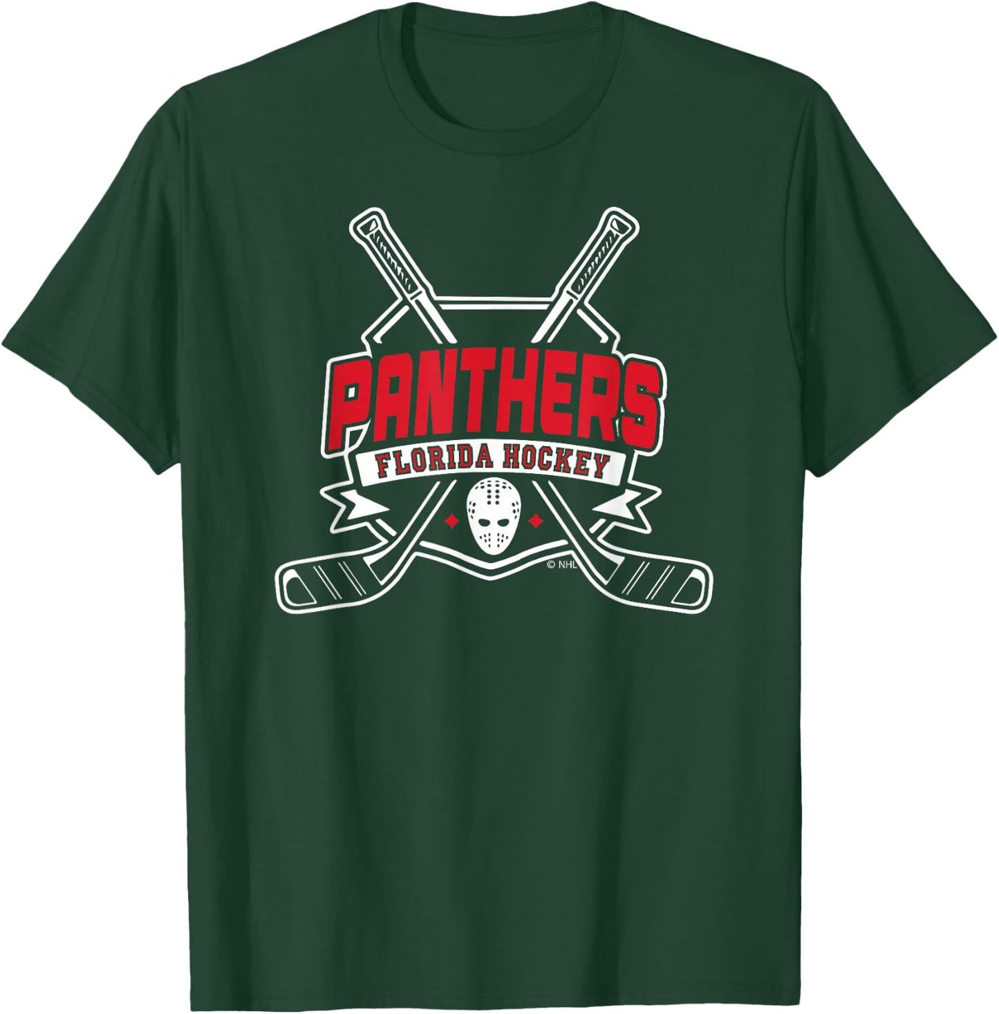 Florida Panthers Hockey Sticks Navy Officially Licensed T-Shirt - T-Shirt | Forest