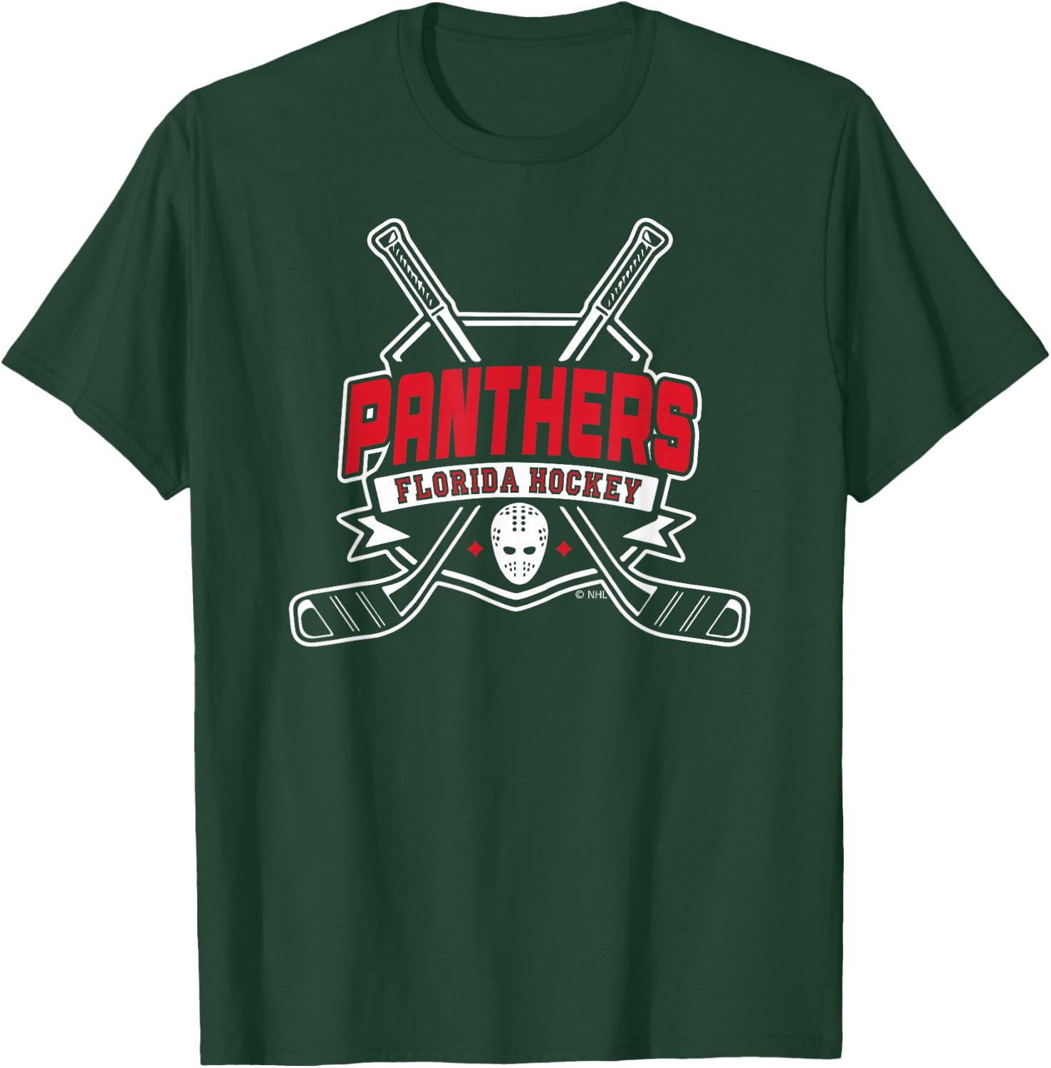 Florida Panthers Hockey Sticks Navy Officially Licensed T-Shirt - T-Shirt | Forest