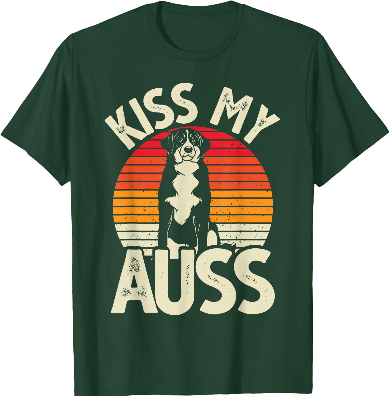 Kiss My Auss Australian Shepherd Aussie T-Shirt - T-Shirt | Forest