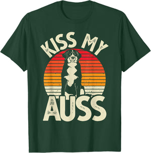 Kiss My Auss Australian Shepherd Aussie T-Shirt - T-Shirt | Forest