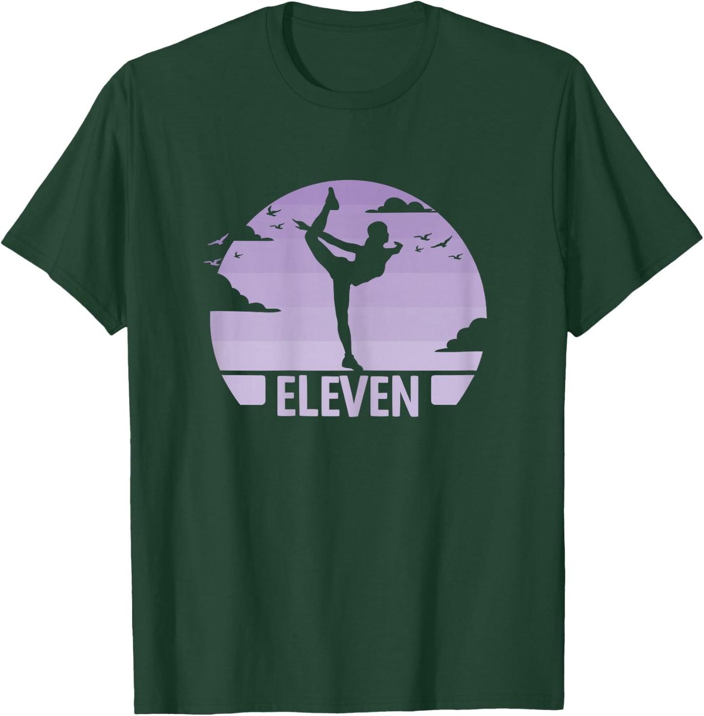 11th Birthday Gymnastic Dancer 11 Years Girls Gymnastics , black T-Shirt - T-Shirt | Forest