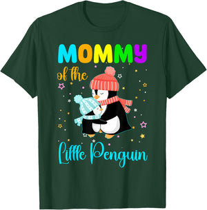 Mommy Of Little Penguin Birthday Family Matching T-Shirt - T-Shirt | Forest