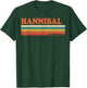 Hannibal Retro Personalized First Name Vintage Stripes T-Shirt - T-Shirt | Forest