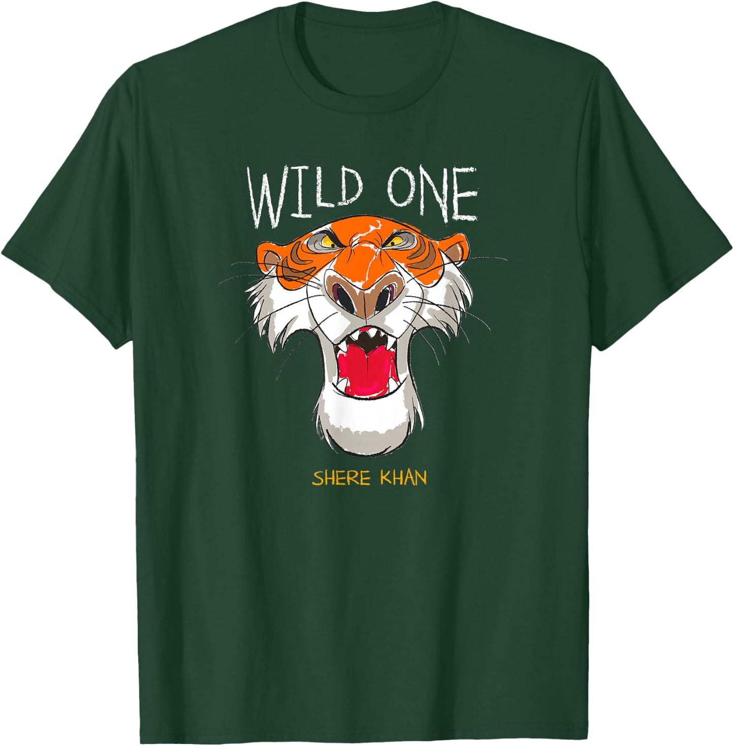 Disney The Jungle Book Shere Khan Wild One Big Face Poster T-Shirt - T-Shirt | Forest