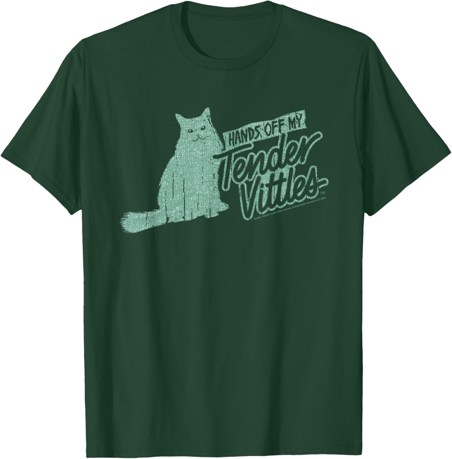 Hands Off My Tender Vittles Retro Cat Food Men Women Kids T-Shirt - T-Shirt | Forest