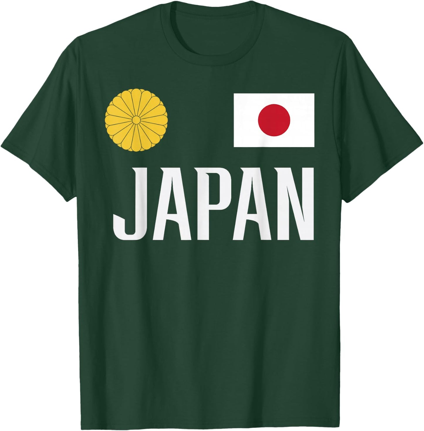 Japan Flag Japanese Football Soccer Fan Men Women Kids T-Shirt - T-Shirt | Forest