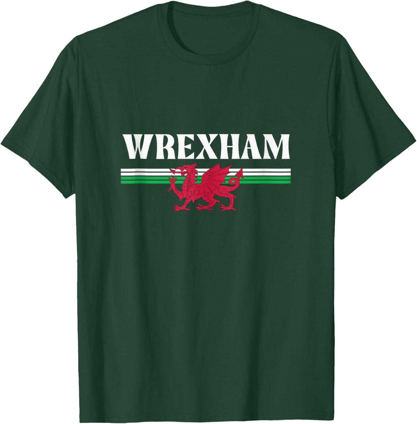 Wrexham Wales Flag Emblem, Wrexham Wales T-Shirt - T-Shirt | Forest