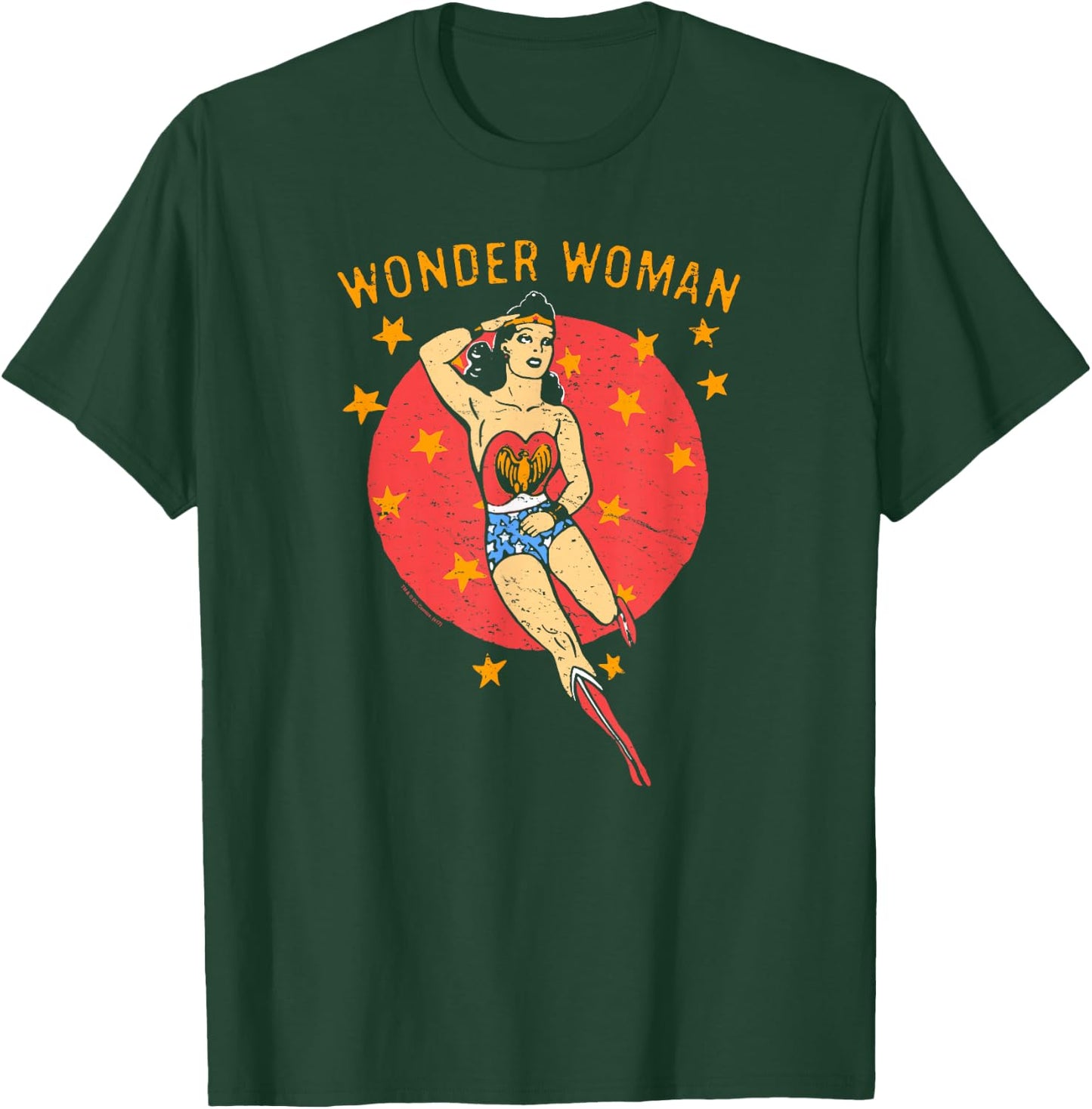 Wonder Woman Retro Wonder Circle T-Shirt - T-Shirt | Forest
