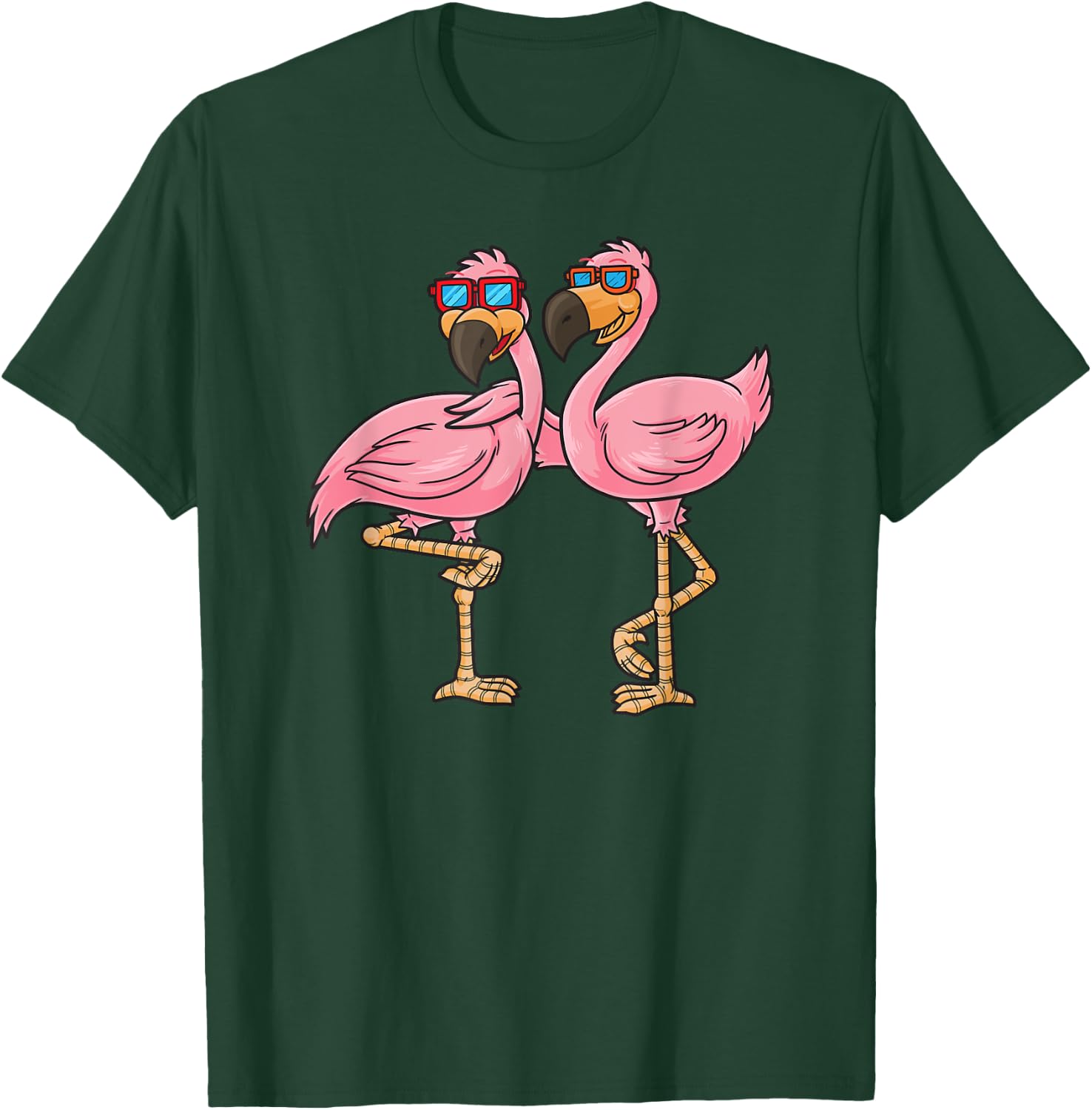 Funny Flamingo Birds T-Shirt - T-Shirt | Forest