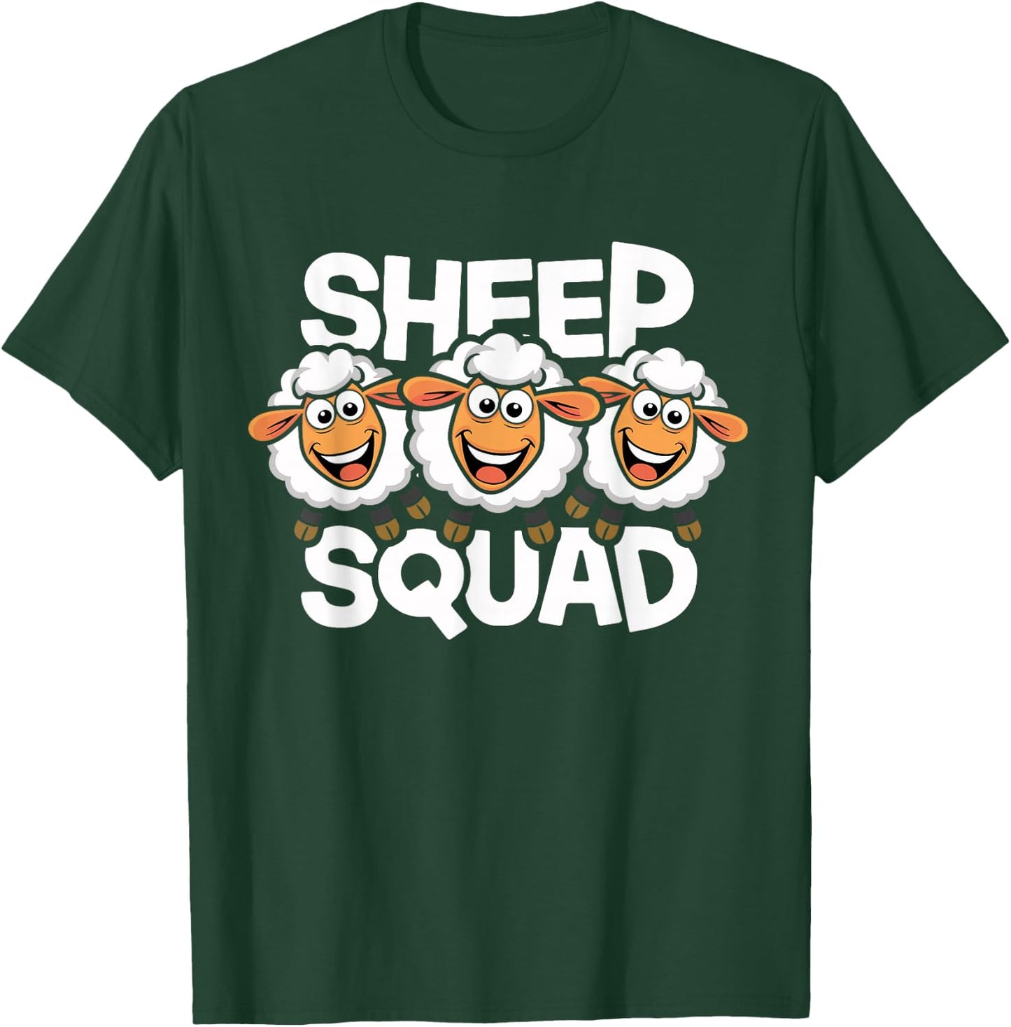 Sheep Squad Design for Sheep Lover Stuff | Kids Sheep T-Shirt - T-Shirt | Forest