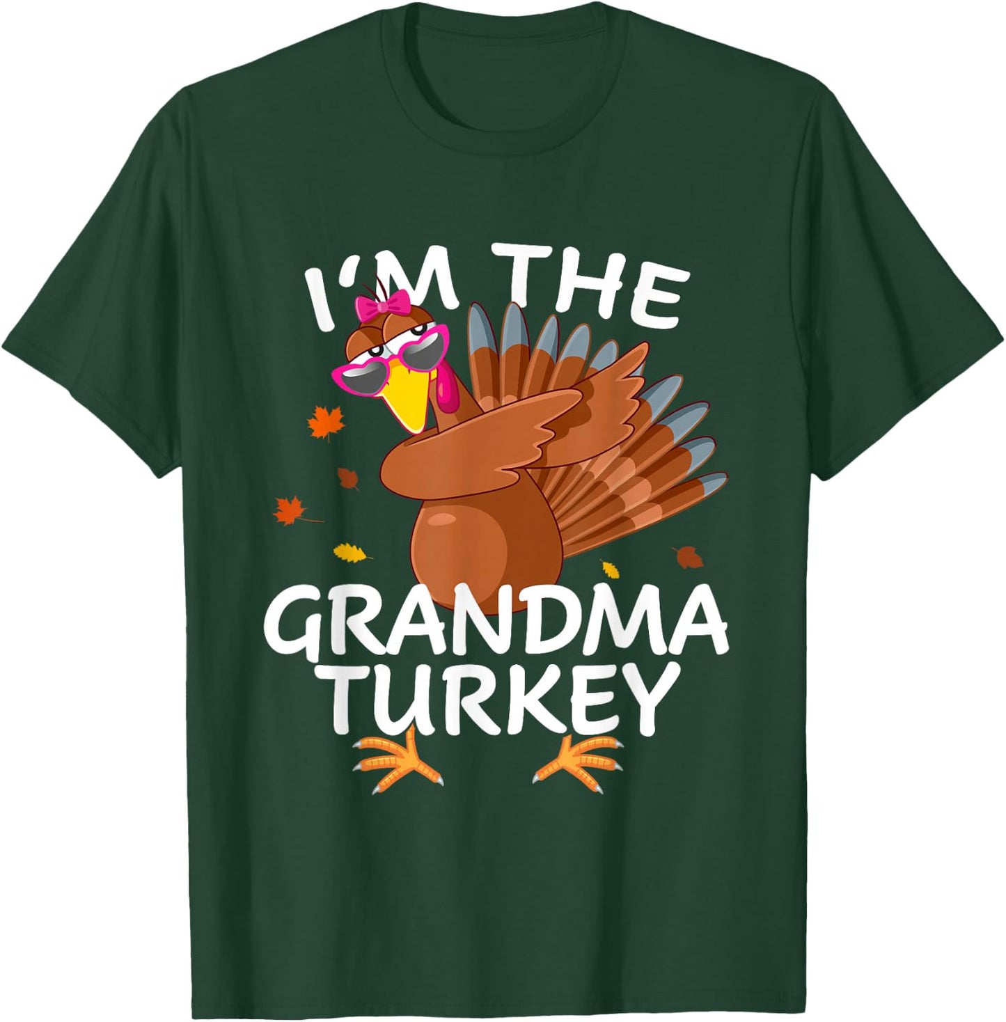 Grandma Turkey Matching Outfit Thanksgiving Pajamas Family T-Shirt - T-Shirt | Forest