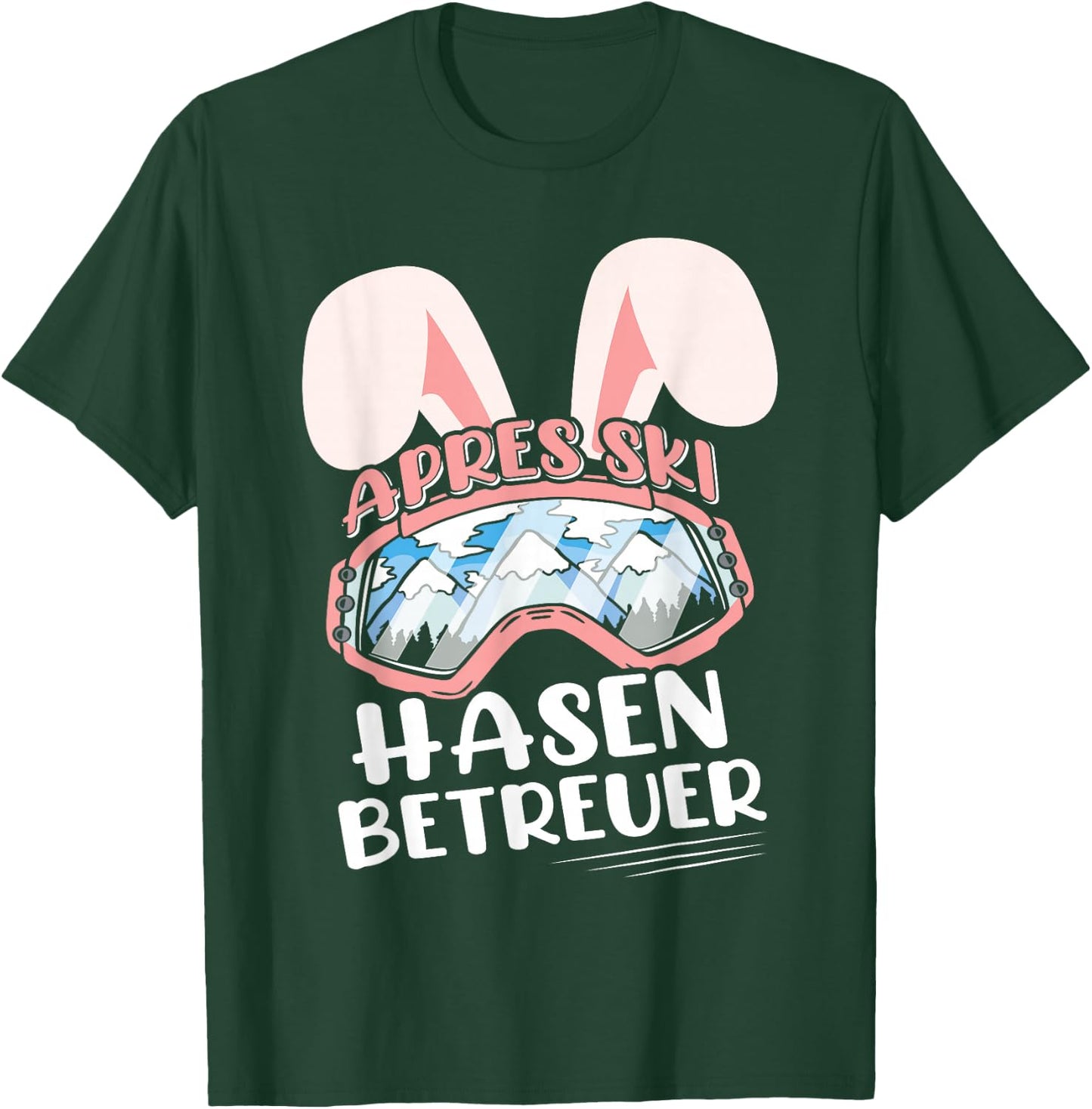 Apres-Ski Rabbit Caregiver Ski Rabbit Ski Party , black T-Shirt - T-Shirt | Forest