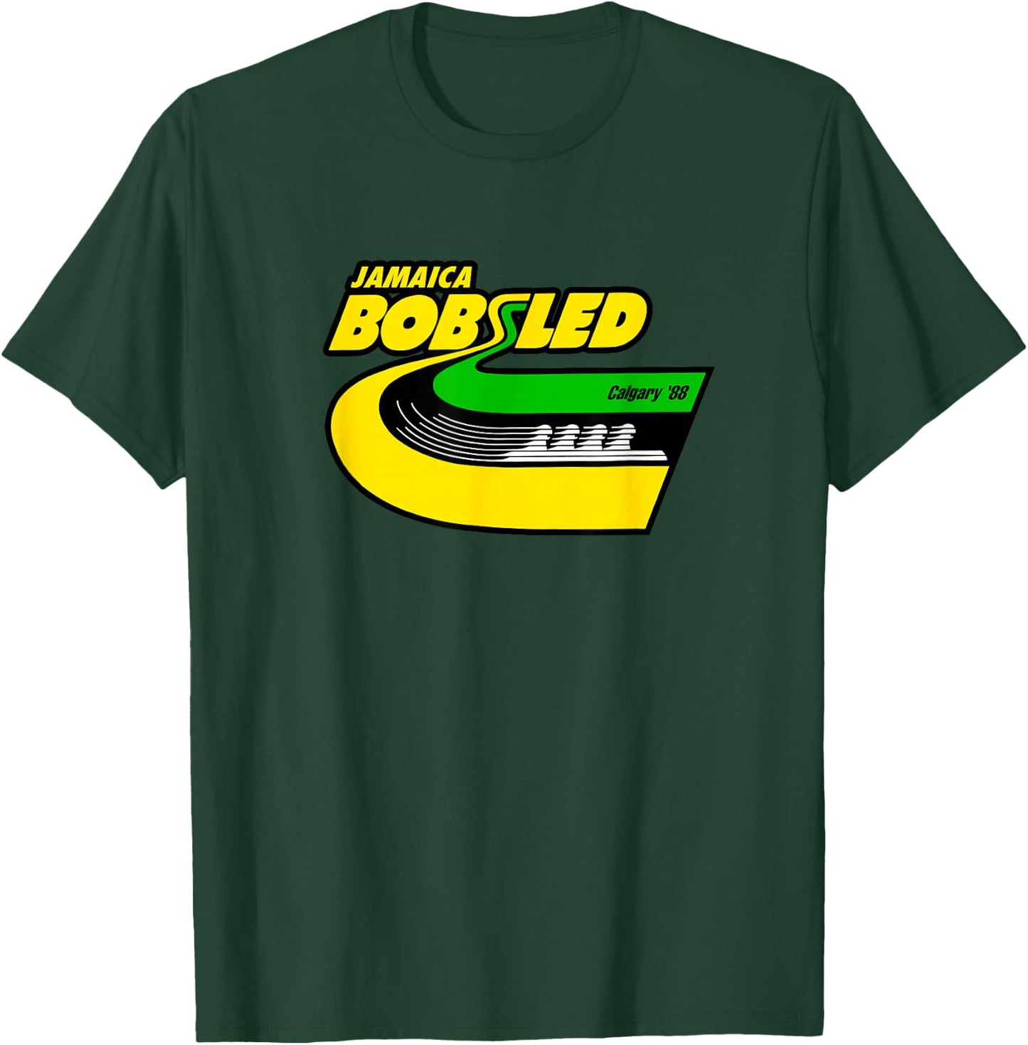 Jamaica Bobled Retro Bob Team Jamaica Flag Bobsleigh , black T-Shirt - T-Shirt | Forest