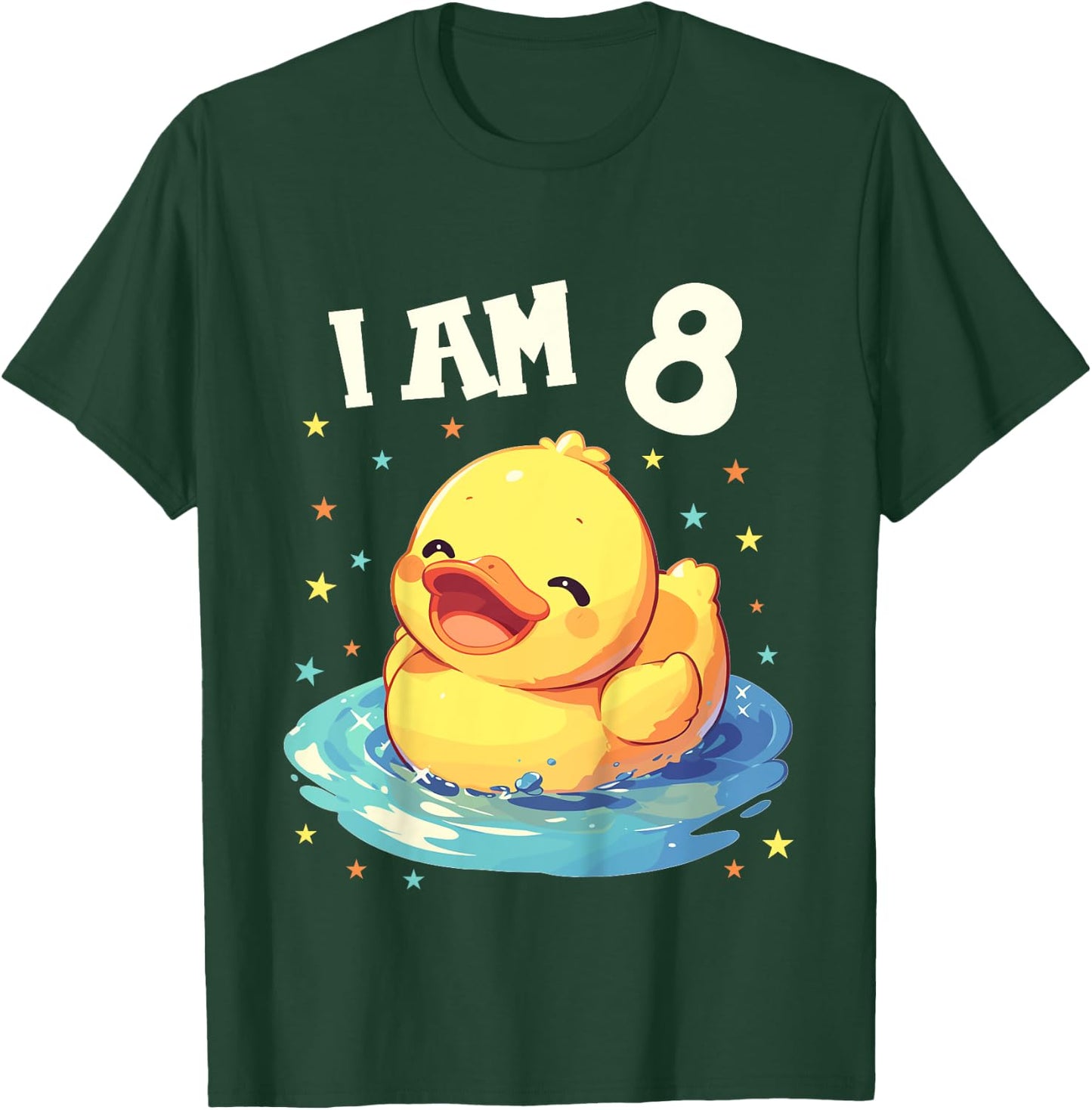 Kids 8 Years old 8 birthday Ducks Boy Girl Duck T-Shirt - T-Shirt | Forest