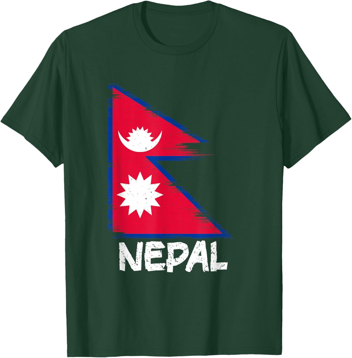 Nepal Flag T-Shirt - T-Shirt | Forest
