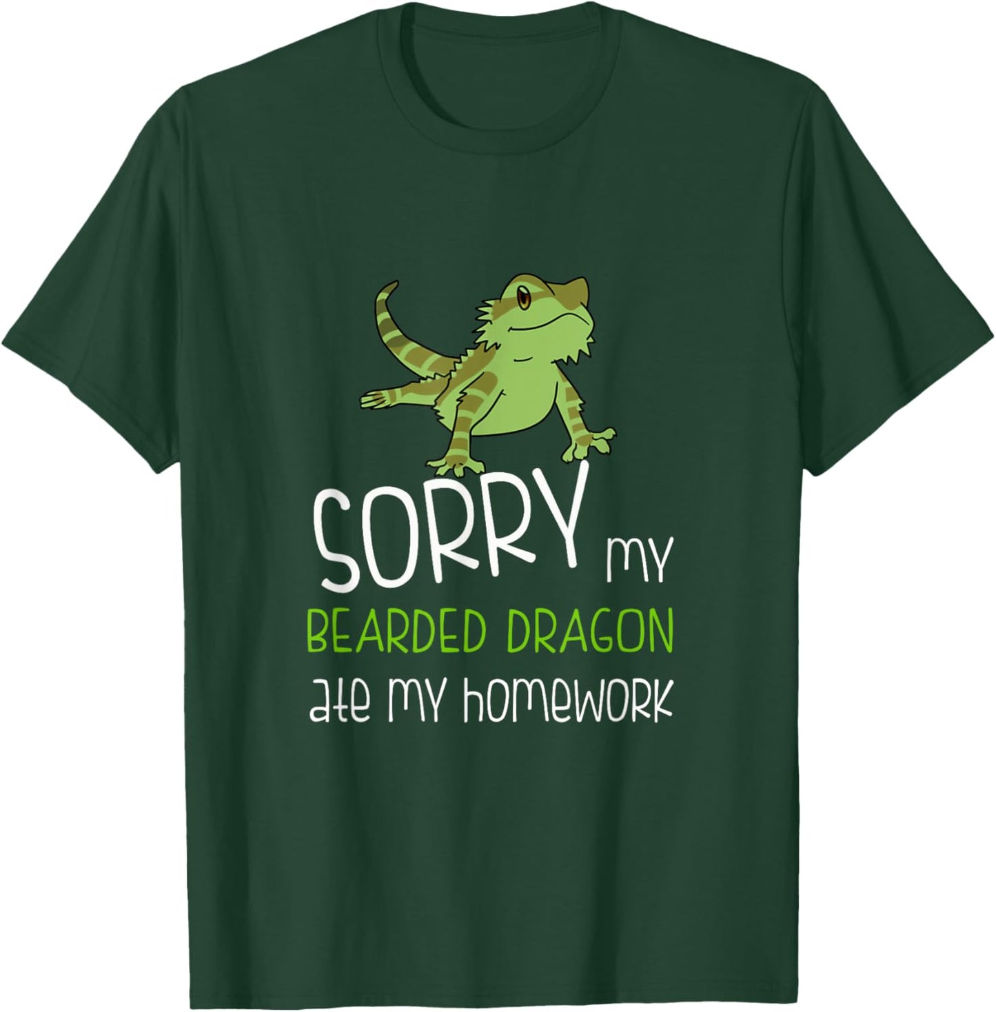 BEARDED DRAGON ATE MY HOMEWORK T SHIRT Women Kids T-Shirt - T-Shirt | Forest