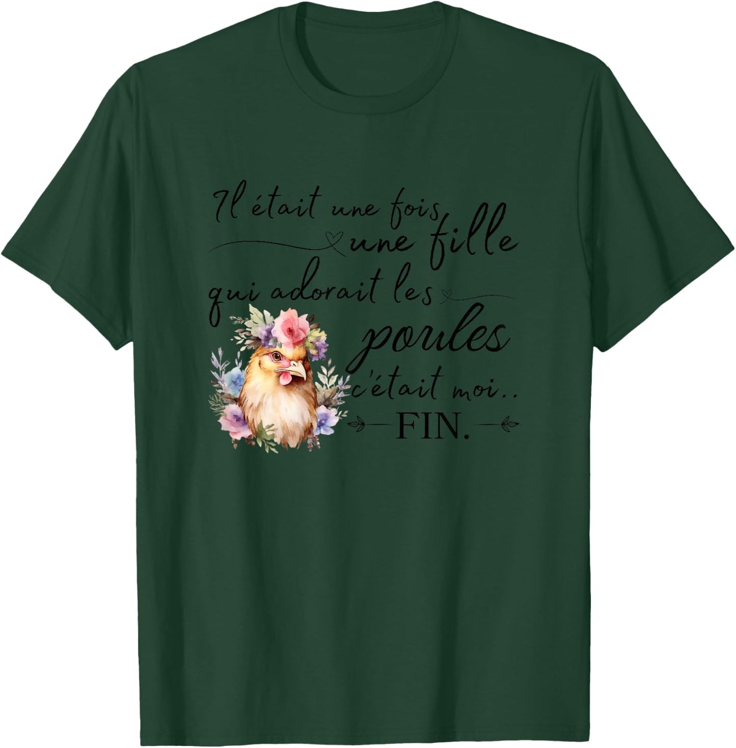 Chickens Quote The Girl Who Loved Hens , white T-Shirt - T-Shirt | Forest