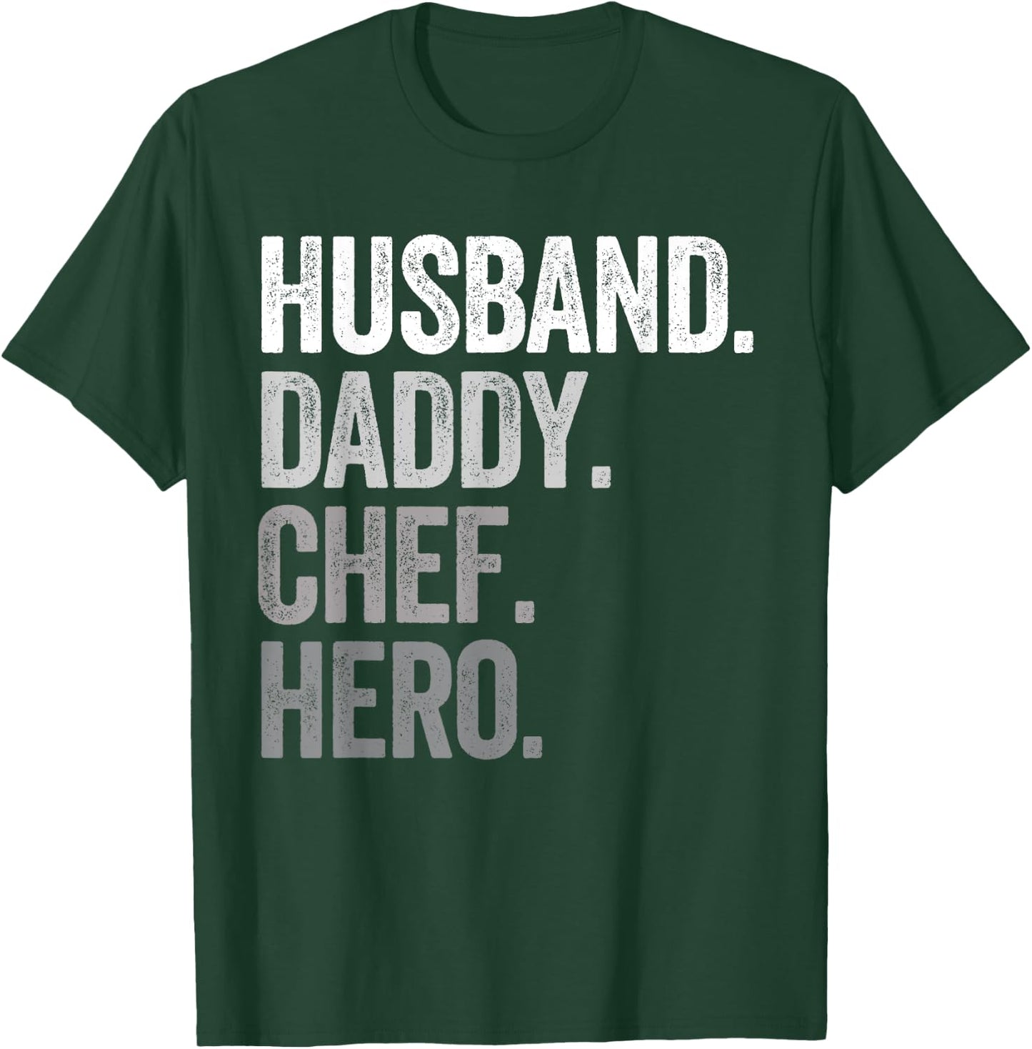 Husband Daddy Chef Hero Funny Cook Culinary Lover Vintage T-Shirt - T-Shirt | Forest