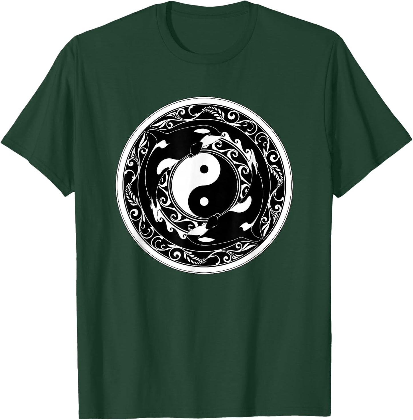 Yin Yang Orcas T-Shirt - T-Shirt | Forest