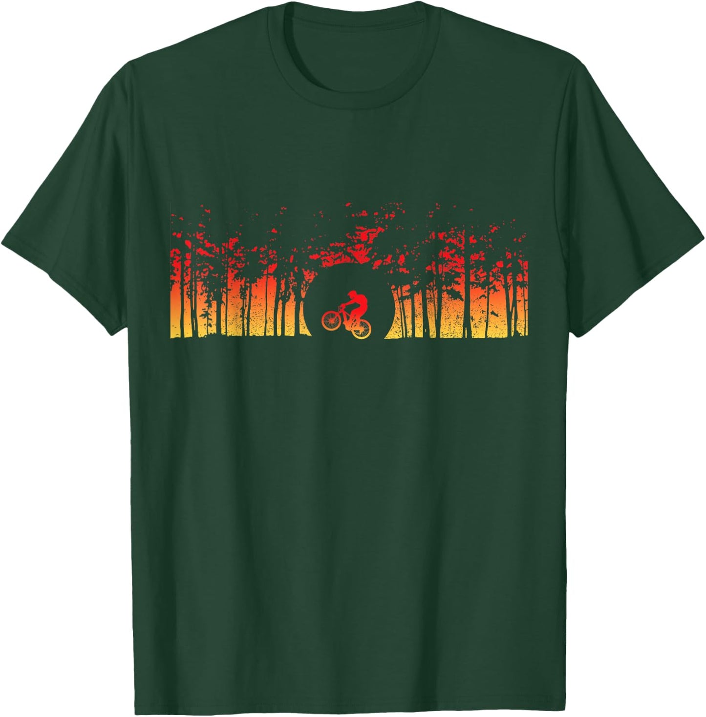 Mountain Bike MTB Downhill Biking Vintage Mountain Biker T-Shirt - T-Shirt | Forest