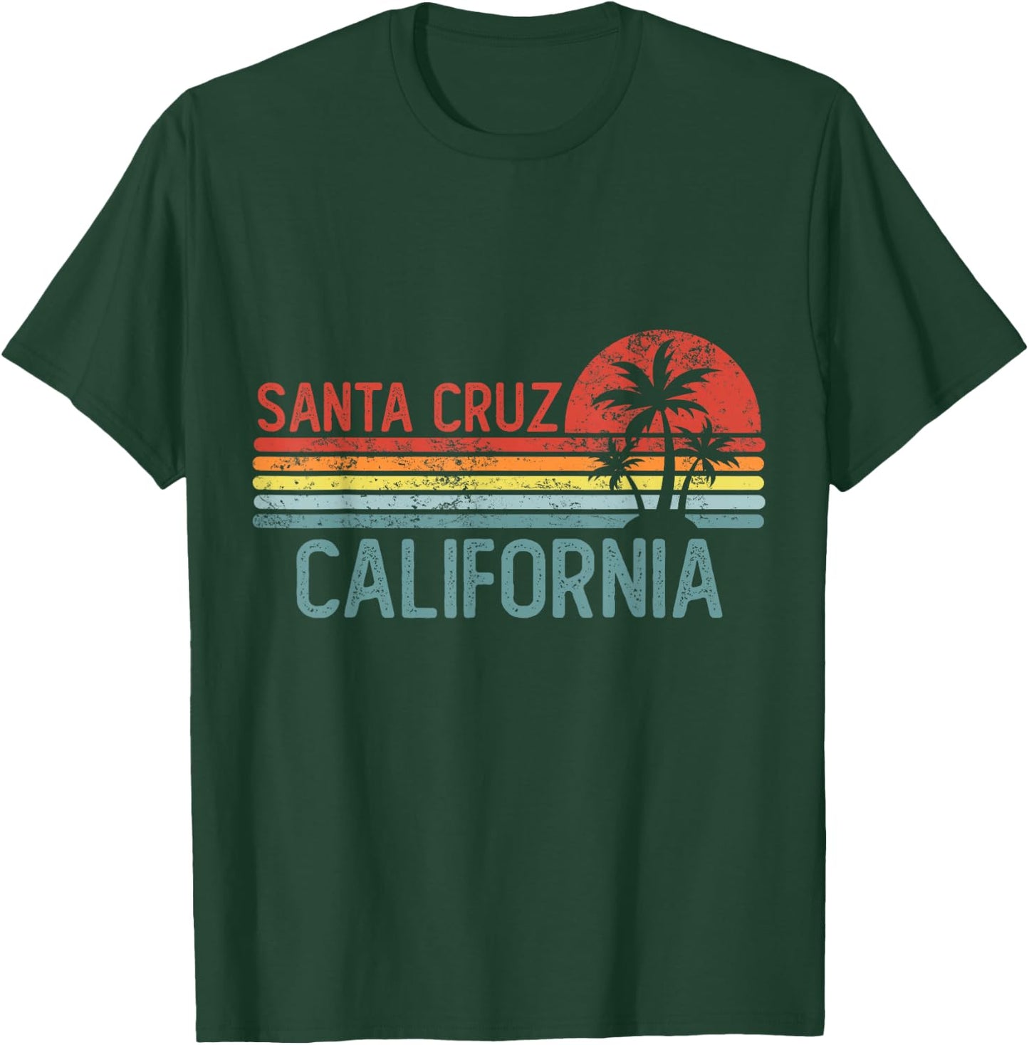 Santa Cruz California Funny USA City Trip Home Roots T-Shirt - T-Shirt | Forest