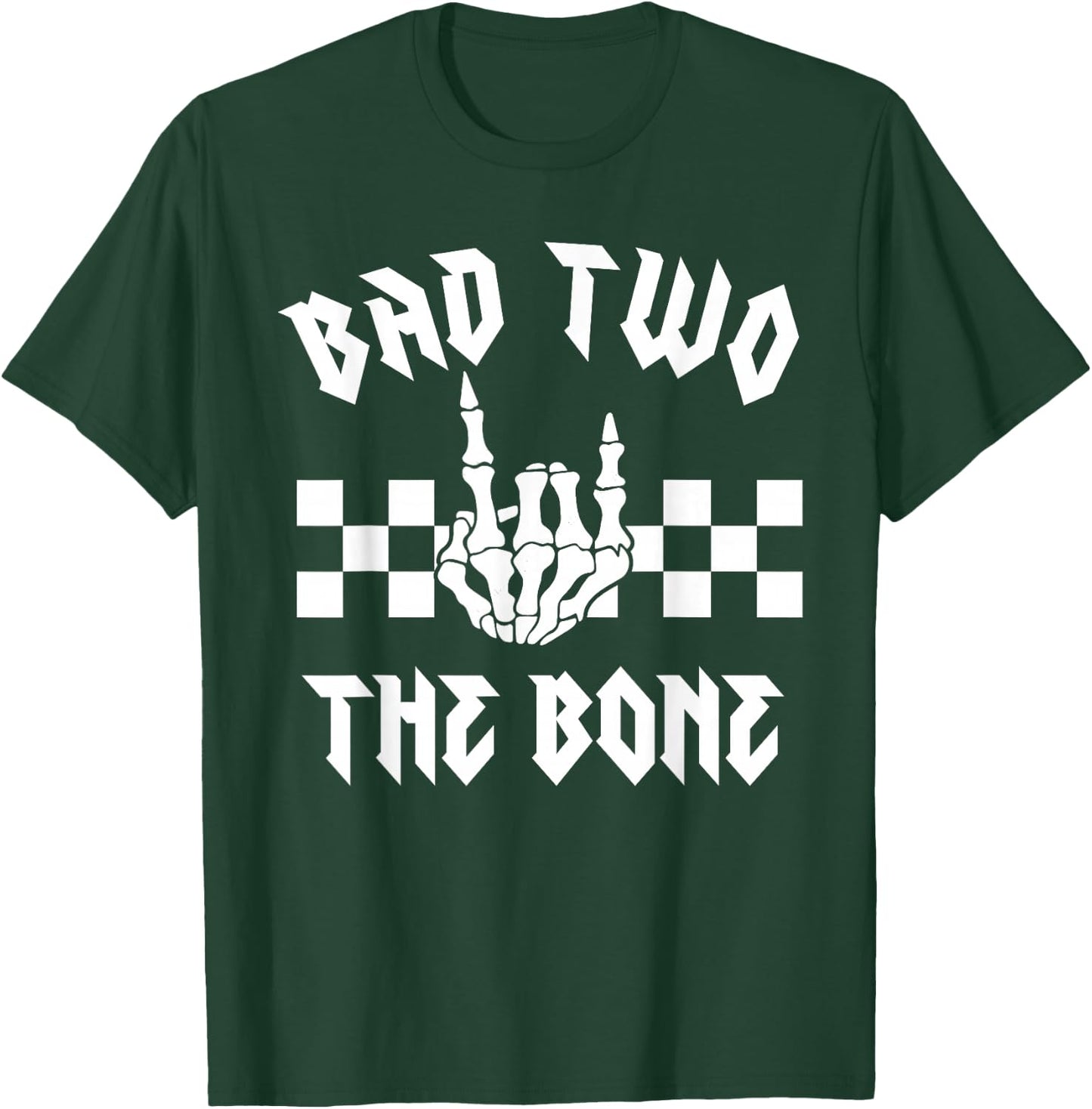 Bad Two The Bone Party Decorations Boy Girl 2nd Birthday T-Shirt - T-Shirt | Forest