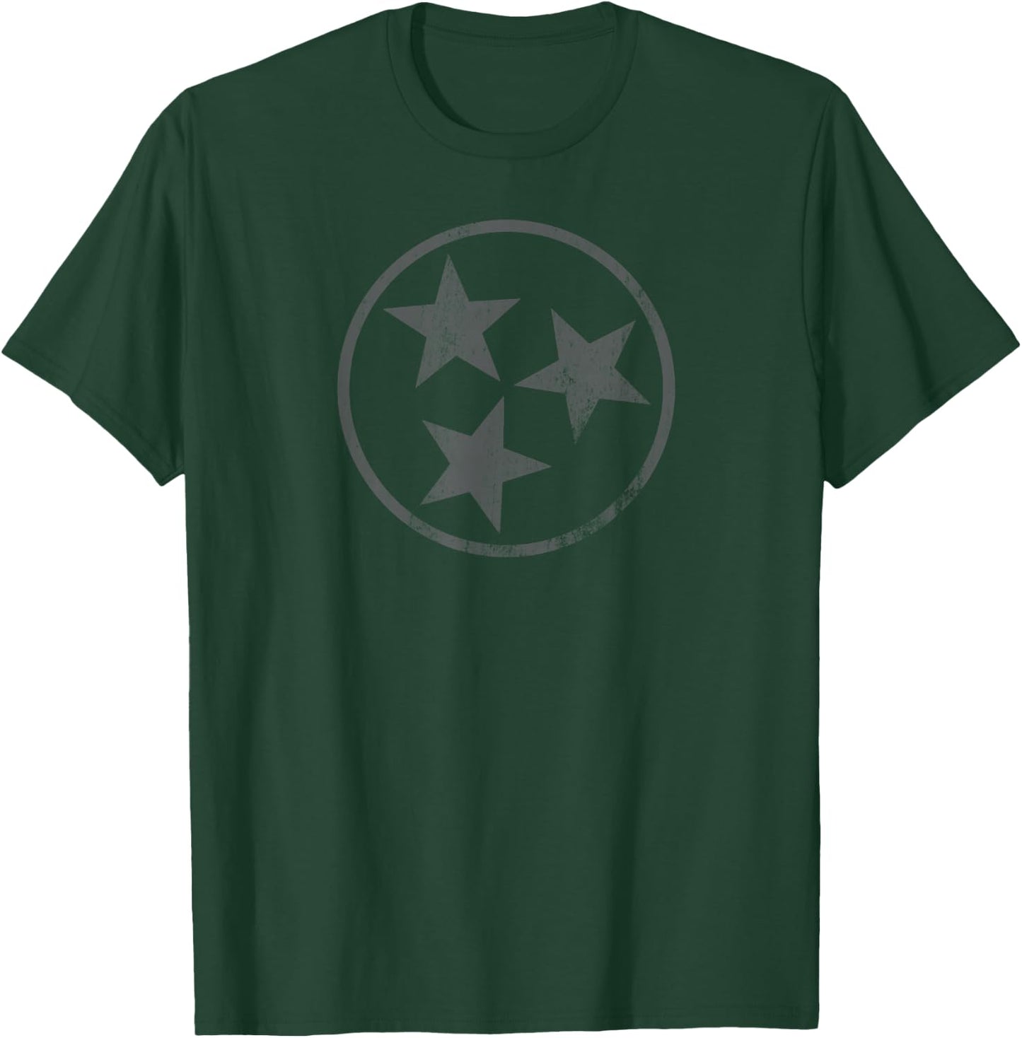 Tennessee Flag Gray Stars Volunteer State Vintage T-Shirt - T-Shirt | Forest