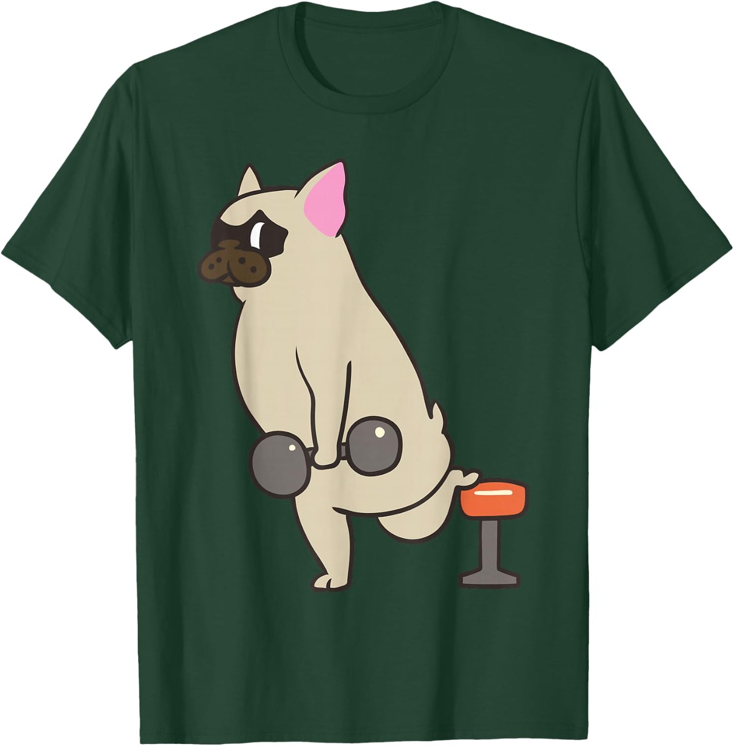 Bulgarian split squat Frenchie T-Shirt - T-Shirt | Forest