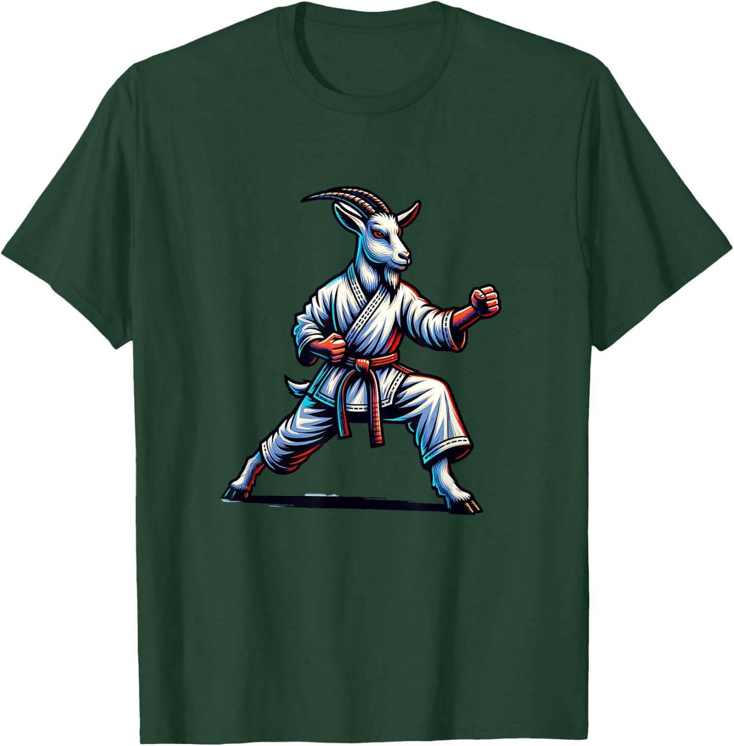 Karate Goat - Master Of Martial Arts T-Shirt - T-Shirt | Forest