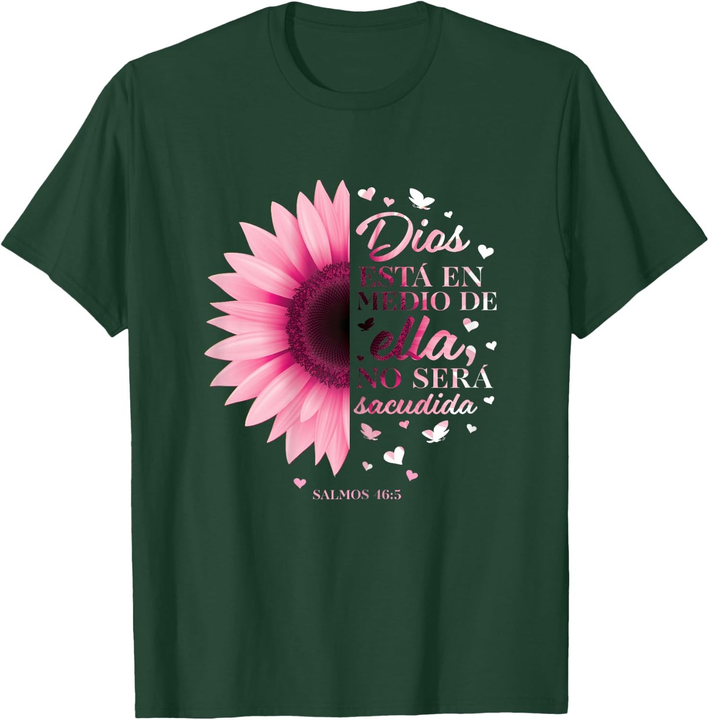 Christian Gifts Women Spanish Religious Gift Verse Espanol T-Shirt - T-Shirt | Forest