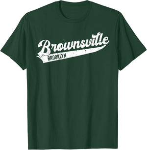 Brownsville Brooklyn Typographic Distressed Design. T-Shirt - T-Shirt | Forest