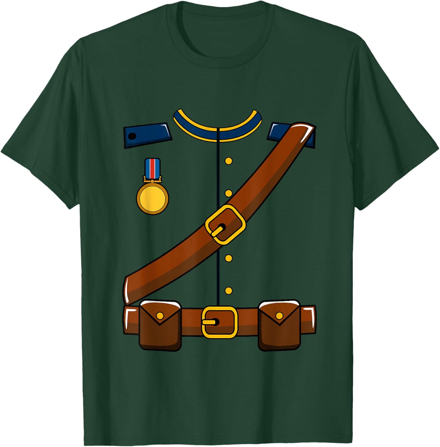 Adult Kids Halloween Union Soldier Costume T-Shirt - T-Shirt | Forest