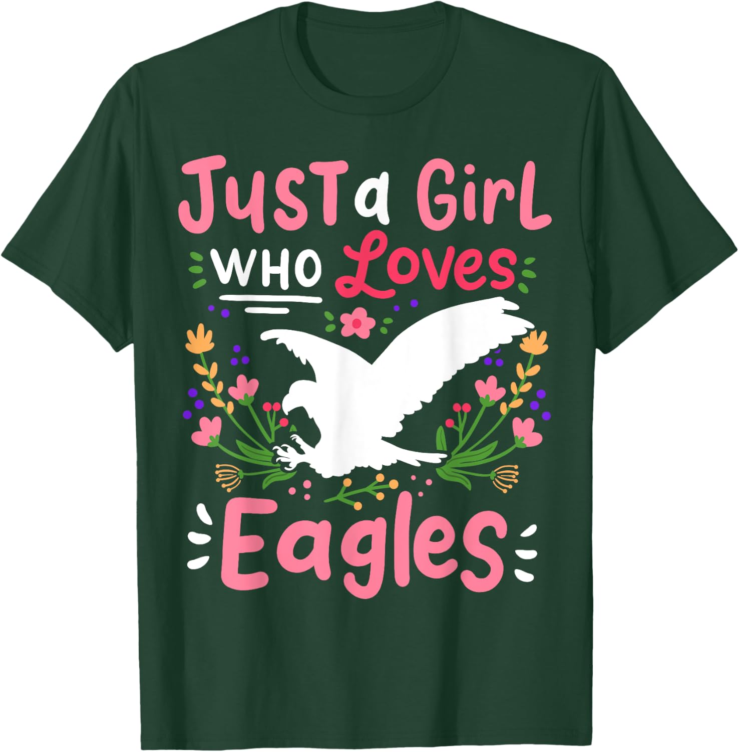 Eagle Just A Girl Who Loves Gift Eagle Lovers T-Shirt - T-Shirt | Forest