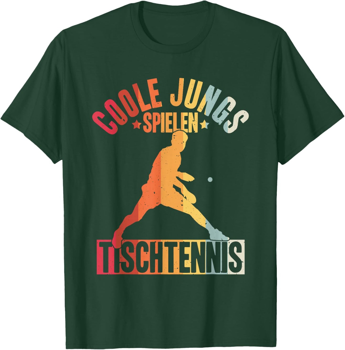 Cool Boys Play Table Tennis Kids Ping Pong Boys , black, s T-Shirt - T-Shirt | Forest