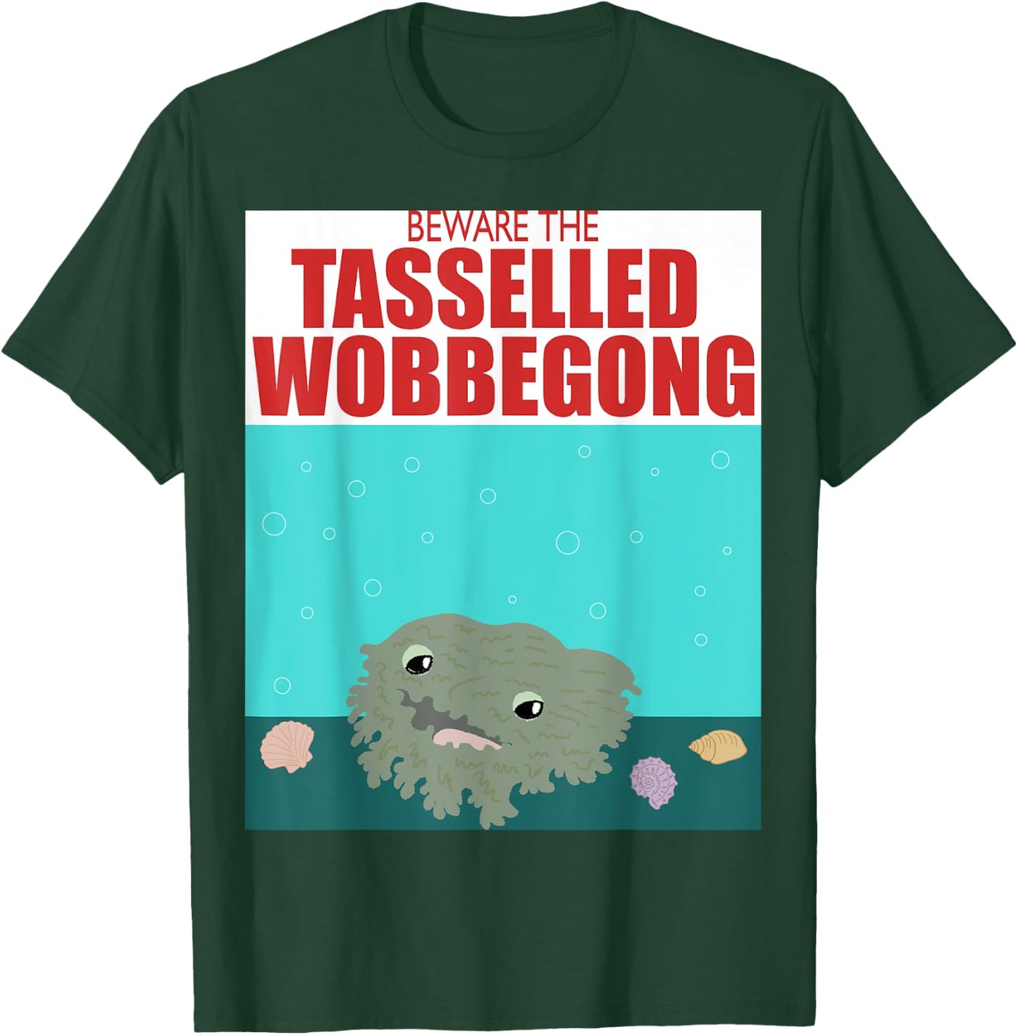 Beware the Tasselled Wobbegong Funny Shark T-Shirt - T-Shirt | Forest