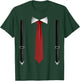 Tie with Braces Funny Tuxedo for Weddings , black T-Shirt - T-Shirt | Forest