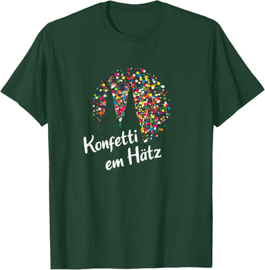 Konfetti em Hätz Carnival Party Cologne Costume , black T-Shirt - T-Shirt | Forest
